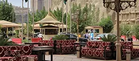 outside restaurant area