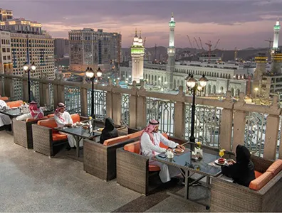 rooftop seating area