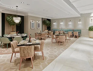 restaurant area