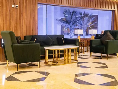 lobby and seating area