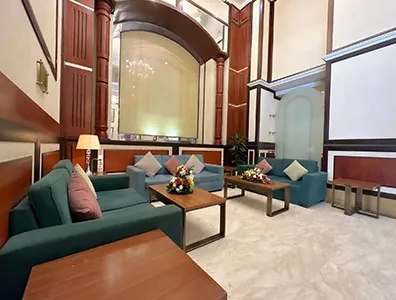 lobby and sitting area